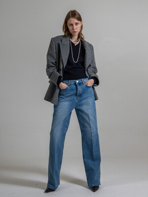 Pants Denim Blue Washed