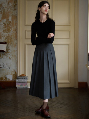 SR_Silhouette a-line pleated skirt