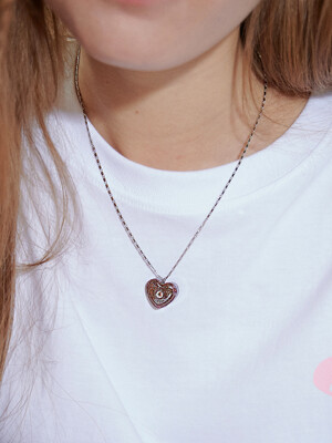 Pearly Brown Heart Necklace