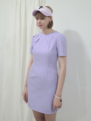 핀턱 린넨 (미니)드레스- 블랙/퍼플 (3size) pin tuck linen ㅡmini dress