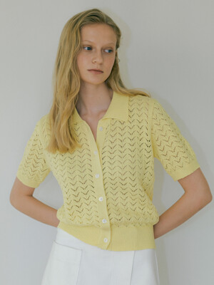 122 crochet collar knit (yellow)