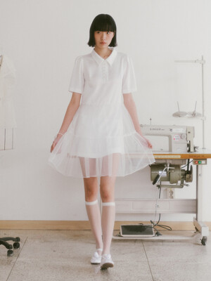 Bridal Tutu Mini Dress_white