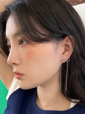 ribbon chain earring