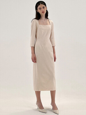Lautre de min Essential square Ivory dress