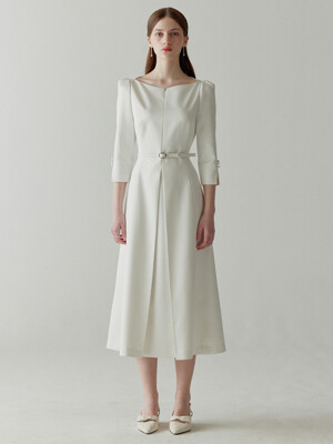 Satin Diana Dress(Cream)