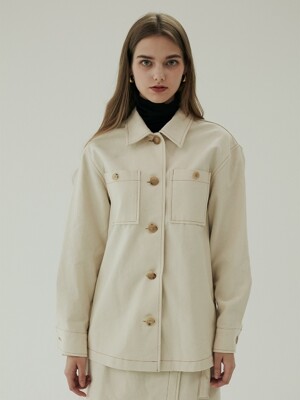 Femme cotton jacket natural beige