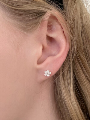 silver 925 cherry blossoms earrings