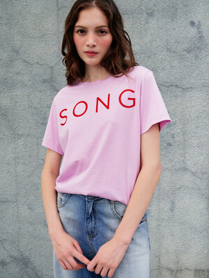 Love Song Half_Sleeve T-shirt_Pink