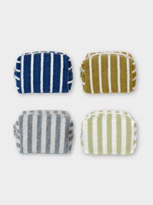 Stripe terry pouch (4colors)