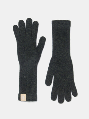 basic long wool gloves (G003_dark green)