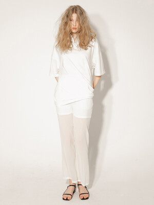 OVERSIZED SILKY SHIRT (WHITE)