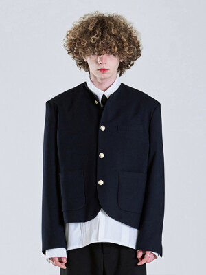 GOLD BUTTON JACKET NAVY