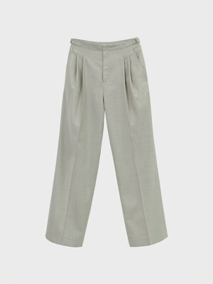 Side-adjust Wool Trousers - Gray
