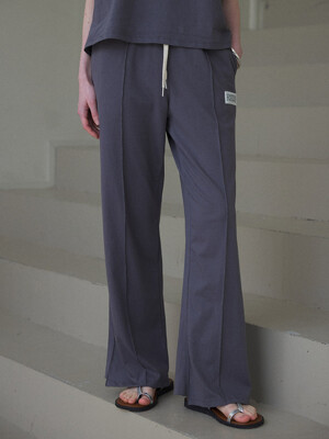 WIDE STRING SWEAT PANTS (CHARCOAL)
