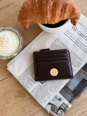 Seine slim card wallet - Chocolate brown