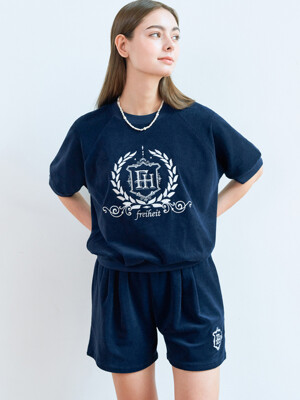 TERRY LOGO HALF PANTS (NAVY)