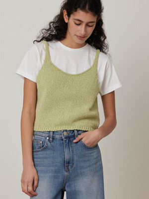 Two Way Open Knit Vest Top