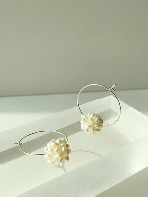 Pearl ball earring [silver925]
