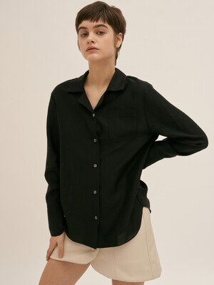 Sheer Organza Shirt - Black