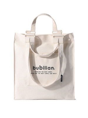 Two Handdle Logo Eco Bag _ Ivory