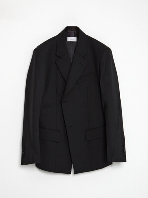 SLASHED WOOL JACKET - BLACK