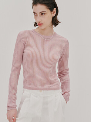 metal pullover-pink