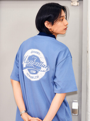 MAN 맨하탄 반팔 티셔츠 [SMOKE BLUE] / SBD2U01013