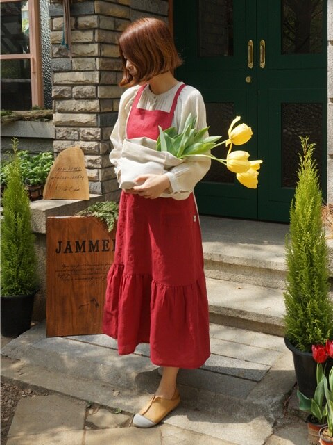 플로르 에이프런 : Flore apron - red