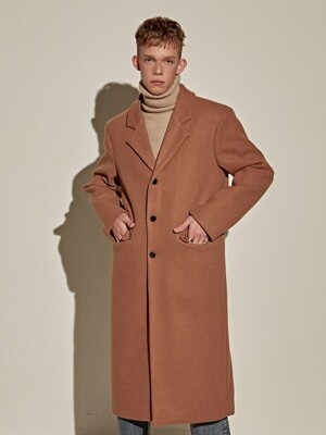 WOOL OVER STAND LONG COAT_CAMEL