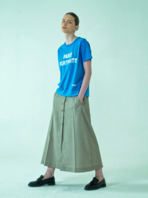 Skirt Button Summer Beige