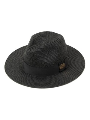 Gold-Metal Summer Black Fedora