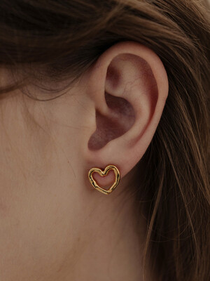 LU06 Heart ring earring