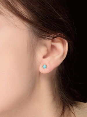 solid turquoise earrings