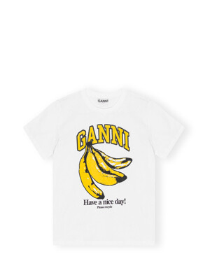 베이직 저지 바나나 릴랙스 티셔츠 T3861 화이트