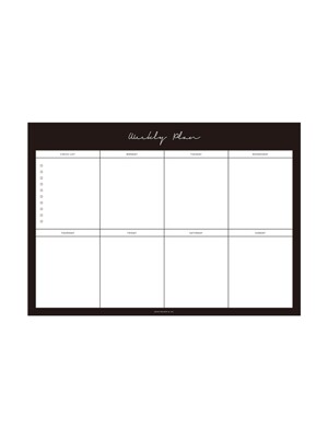 Weekly Planner Notepad - Black