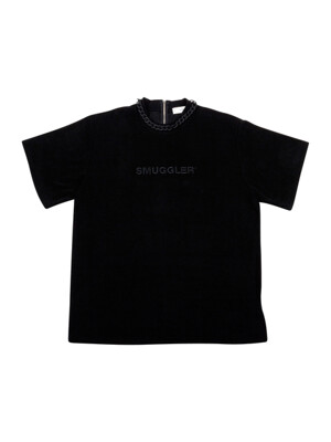 Detachable Chain Terry T-Shirt (Black)