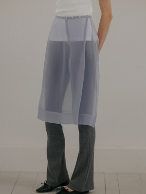 see-through wrap skirt (2colors)