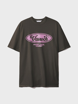 24SS Cotton Short Sleeve T-Shirt Tourist Brown