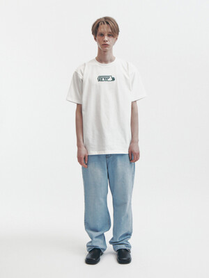 LINKED EMBROIDERY LOGO T-SHIRT (WHITE)