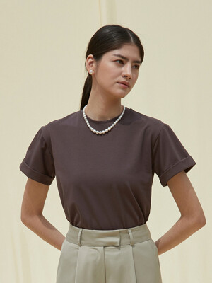OU856 roll up half T (brown)