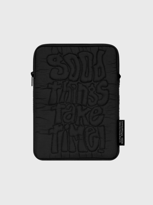 GOOD THINGS TAKE TIME-BLACK(아이패드 파우치)