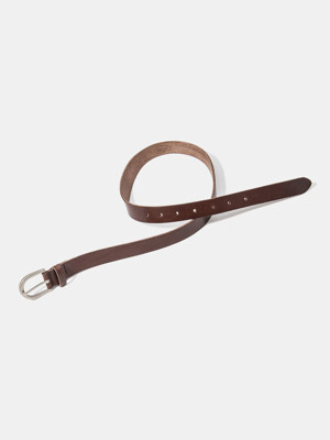 basic cowhide leather belt (T001_brown)