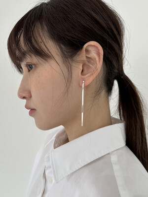 [silver925] plat chain drop earring