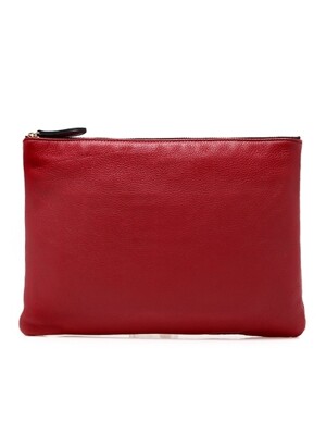 RED SIMPLE POCKET CLUTCH