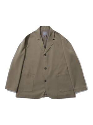 RIPLEY OVER SILHOUETTE WOOL BLENDED JACKET (SAND)