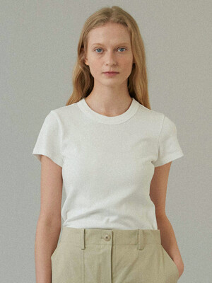 organic cotton rib t-shirt (5colors)