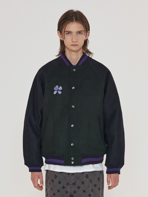 COIN VARSITY JACKET / GREEN