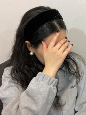[단독]Velvet Plain Headband