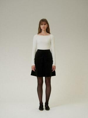 Jain Velvet Midi-Skirt [Black]