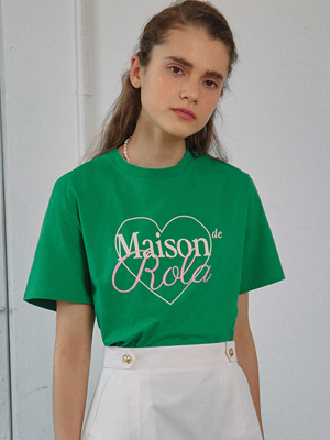 OUTLINE MAISON DE ROLA T-SHIRTS GREEN